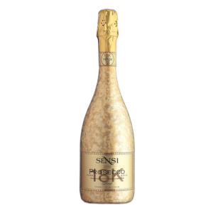 Sensi 18K Gold Prosecco Brut Sparkling White Wine Bottle