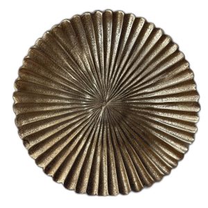 Χρυσή μεταλλική πιατέλα - Art Lumiere