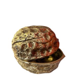 Διακοσμητικό Χρυσό Κάστανο Με Χώρο Αποθήκευσης