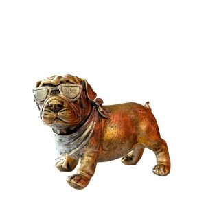 Διακοσμητικός σκύλος με γυαλιά και φουλάρι