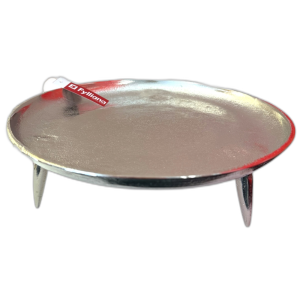 Ασημένιος Δίσκος Τύπου Inox Με Πόδια-Fylliana