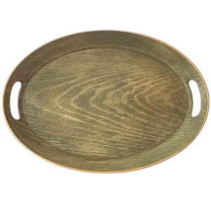 Οβάλ Τύπου Ξύλινος Δίσκος (3 Φιάλες)