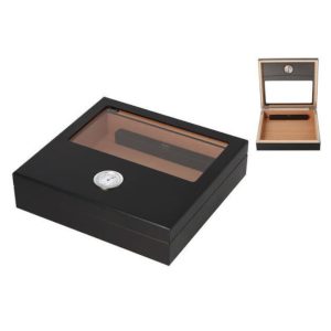 Ξύλινη Βιτρίνα - Υγραντήρας Πούρων με Υγρασιόμετρο